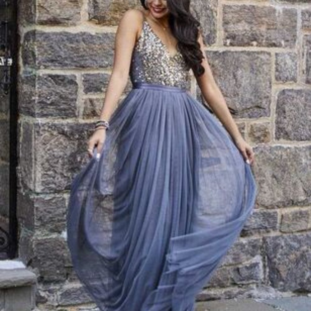 nwt ALTAR'D STATE sequin tulle kirsten dress m